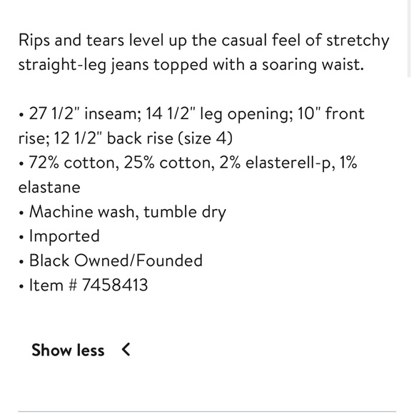 Good American - good legs distressed size 8 - Picture 6 of 6